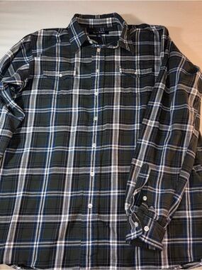 Brooks Brothers Green and Blue Plaid Button-Down Shirt